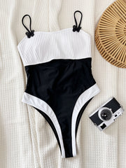 Sexy Color Block Sling One Piece Swimsuit CSYZ 978