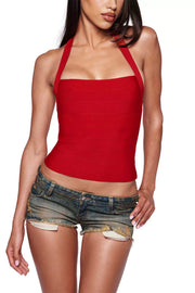 Solid Color Halterneck Tank Tops GKYS 2627 033