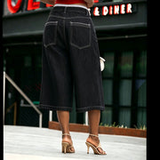 Plus Size Washed Wide Leg Seventh Jeans GYLN 0642