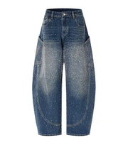 Plus Size Starry Sky Diamonds Loose Jeans GYLN 9081