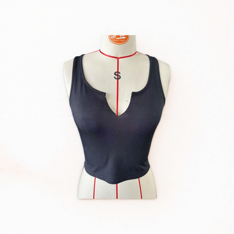 Sleeveless Solid Color Tank Tops GYZY 9010