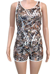Camouflage Print Sleeveless Two Piece Shorts Set SH 391102