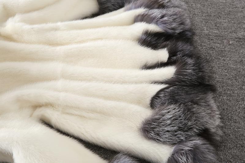 Plus Size White Rabbit Fur Hooded Coat HHMY XF %E8%85%B0%E5%B8%A6%E8%B1%B9%E7%BA%B9%E8%B6%85%E9%95%BF