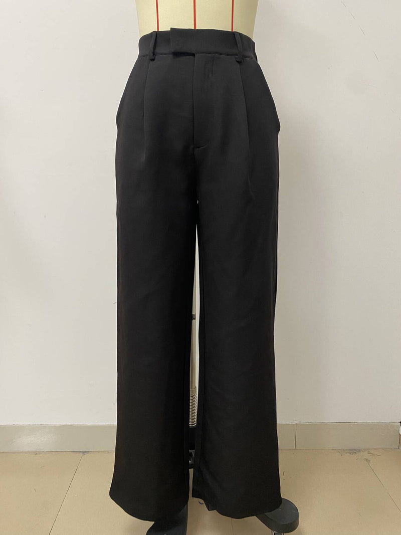Solid Color Loose Straight Pants LSD 2314