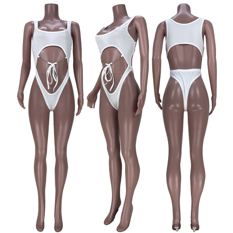 Plus Size Sexy Hollow Out One Piece Swimwear MDF 5211