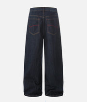 Plus Size Button front Color Block Patchwork Jeans GYLN 4697