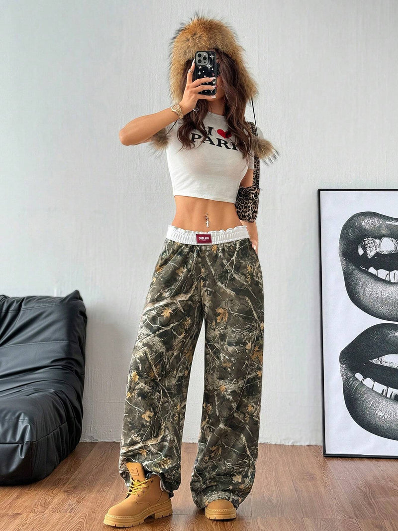 Camouflage Print Loose Pants YWXS K25L1123