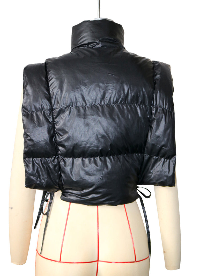 Zipper Lacing Cotton Vest Bread Clothes Vest SH 390864