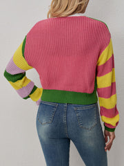 Color Block Letter Print Short Coats GQNF F00038T