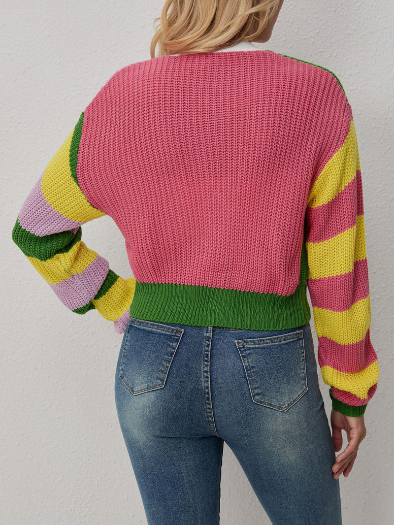 Color Block Letter Print Short Coats GQNF F00038T