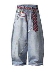 Plus Size Fashion Washed Straight Jeans GYLN 3648
