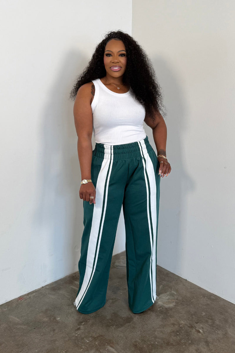 Contrast Color Stripe Drawstring Pants HNIF MC037