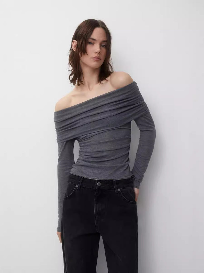 Sexy Solid Color Off Shoulder Tops GWDS 240901