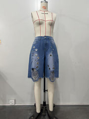 Fashion Holes Denim Shorts OD 8786