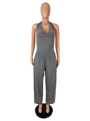 Sleeveless Off Shoulder Backless Jumpsuit SHD 8519
