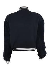 D Letter Print Baseball Jacket Coat ZDF 31326