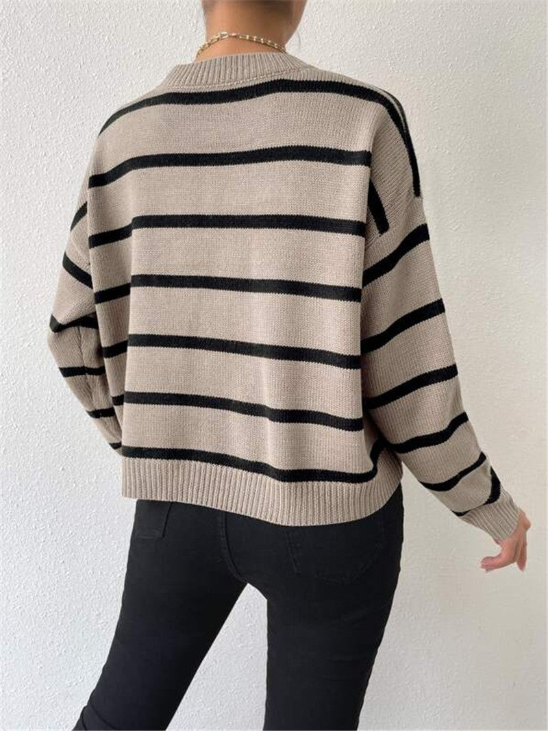 Long Sleeve Stripe Sweater GZYF 1079