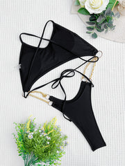 Sexy Chain Backless One Piece Swimsuit CASF 6504