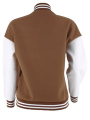 Color Block Long Sleeve Print Baseball Jacket ZDF 31323