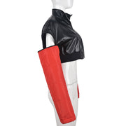 PU Leather Contrast Color Splicing Zipper Short Jacket GBTF 7307
