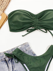 Sexy Solid Swimsuit Two Piece Set CSYZ B600W