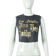 Print Sleeveless T Shirts GBTF 31631THY