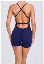 Sleeveless Backless Sport Romper GQSA 41720