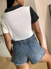 Black White Contrast Color Shirt GDNY 041