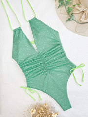 Sexy Halter Bandage Backless One Piece Swimsuit CASF 6551