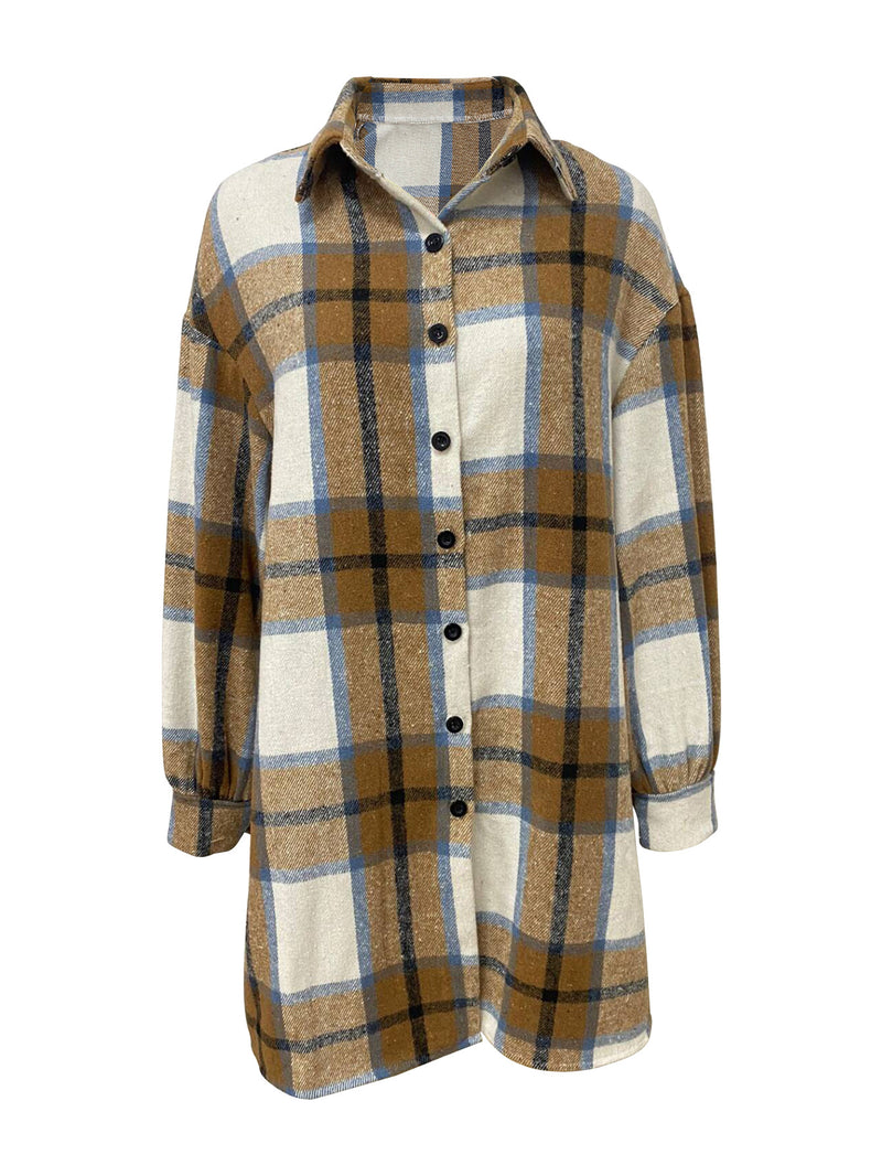 Plaid Cardigan Long Thin Jacket LSD 2265