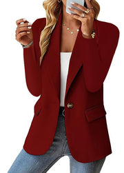 Solid Color Long Sleeve Blazers GSZE ST23138