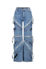 Hollow Out Holes Loose Jeans GXHF M81011