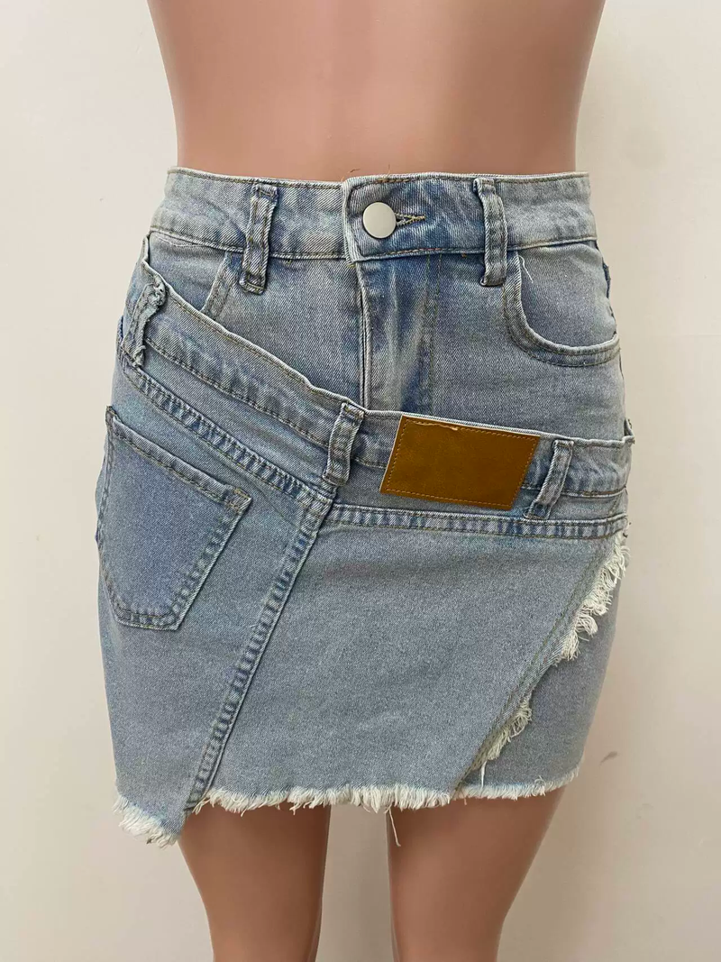 Sexy Denim Irregular Mini Skirts LSD 2769