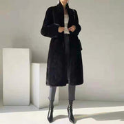 Faux Mink Fur Stand Collar Coat HHMY 2024