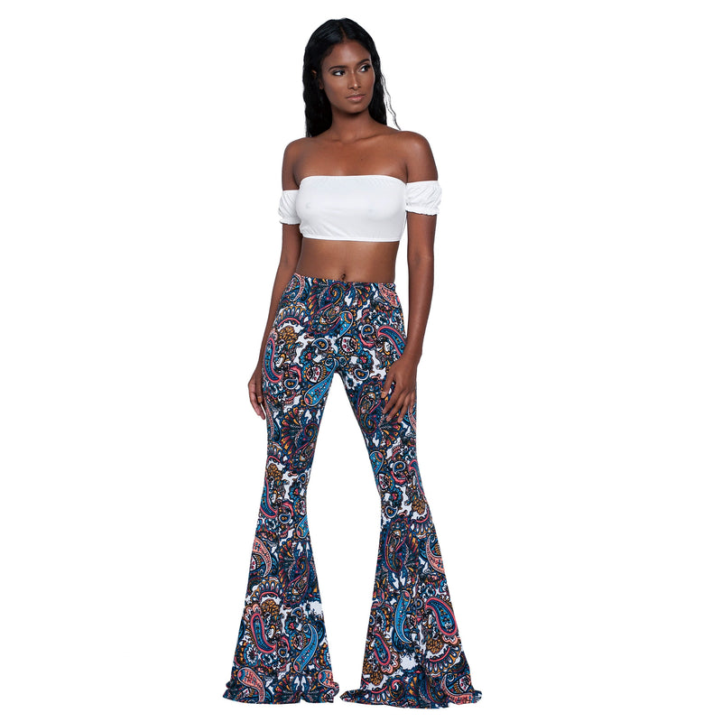 Print Casual Flare Pants GXYF 2192