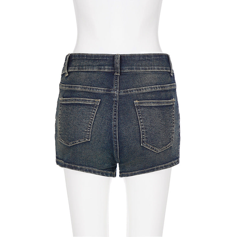 Fashion Irregular Denim Shorts GPKJ MR47808