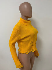 Fashion Ripped Hole Pullover Sweater LSD 83173