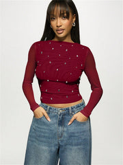 Print Long Sleeve T Shirt GXIY K25L351