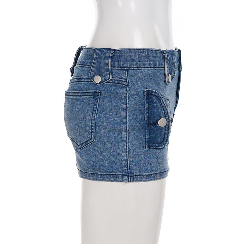 Casual Simple Denim Skirt GPKJ MR46255