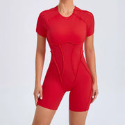 Short Sleeve Sport Backless Yoga Romper GQSA 50310