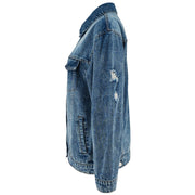Long Sleeve Holes Denim Coat GDAM 218759