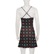 Polka Dots Print Backless Mini Dress GPKJ MR49193