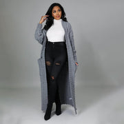 Plus Size Fashion Long Sleeve Long Sweater Jacket GOSD 6813