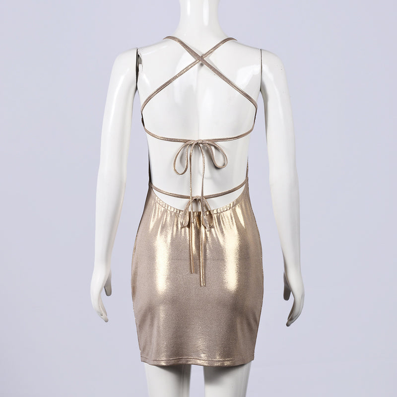 Sexy Sling Mini Dress GFRT 33010DBY