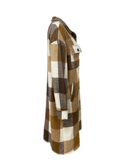 Plaid Print Long Sleeve Long Shirt Coats LSD 2264