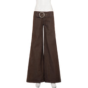 Retro Metal Buckle Straight Jeans GPKJ MR50146