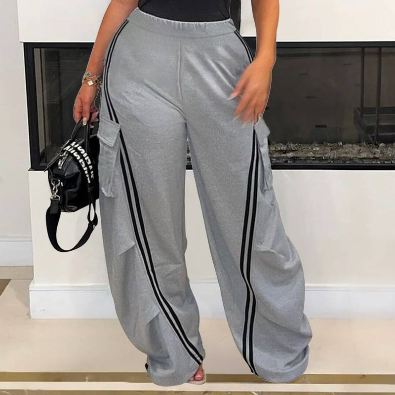 Casual Loose Patchwork Straight Pant LSD 2262
