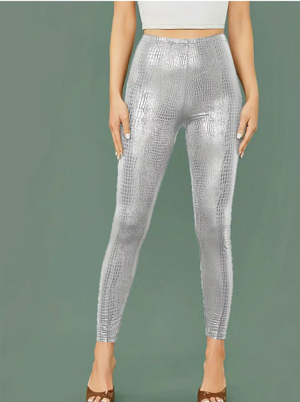 PU Leather Snake Print Pants GFMA 0415