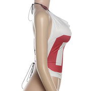 Slim Backless Lace Up Tank Top GYME K24B46321