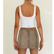 Casual Solid Color Pleated Skirts ASL 6688